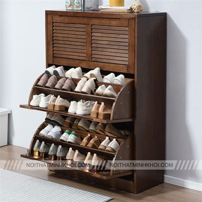 Những mẫu Tủ Giày Dép Gỗ Tự Nhiên