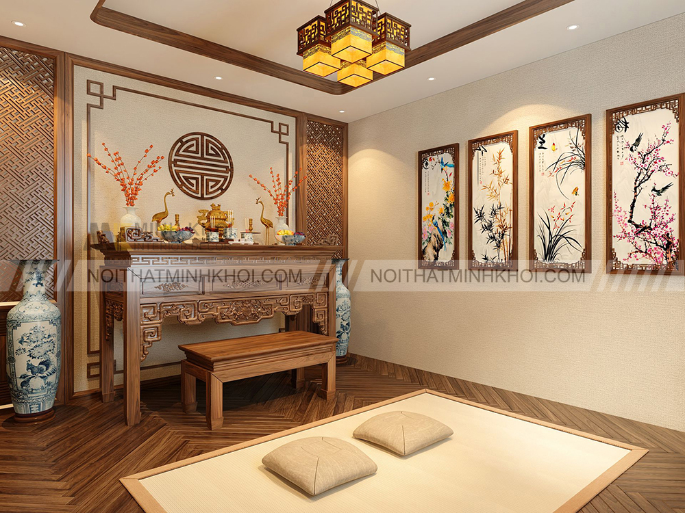 Những yếu tố cần quan tâm khi thiết kế nội thất phòng thờ đẹp và đúng phong thủy