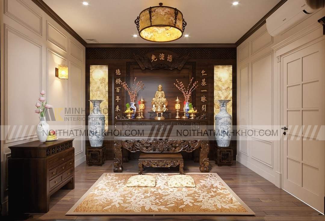 Những yếu tố cần quan tâm khi thiết kế nội thất phòng thờ đẹp và đúng phong thủy