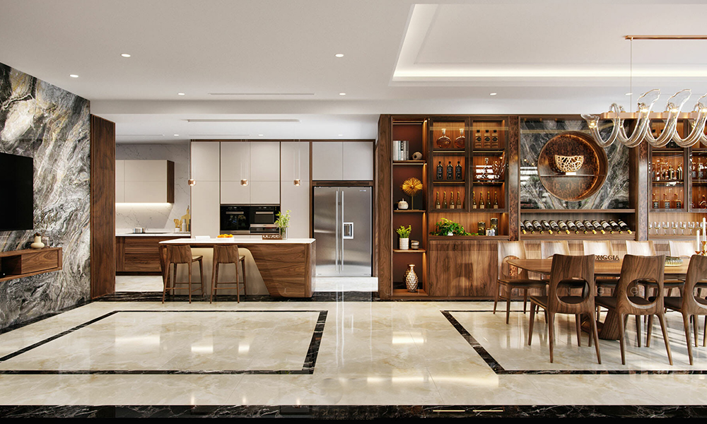 phòng ăn phong cách hiện đại