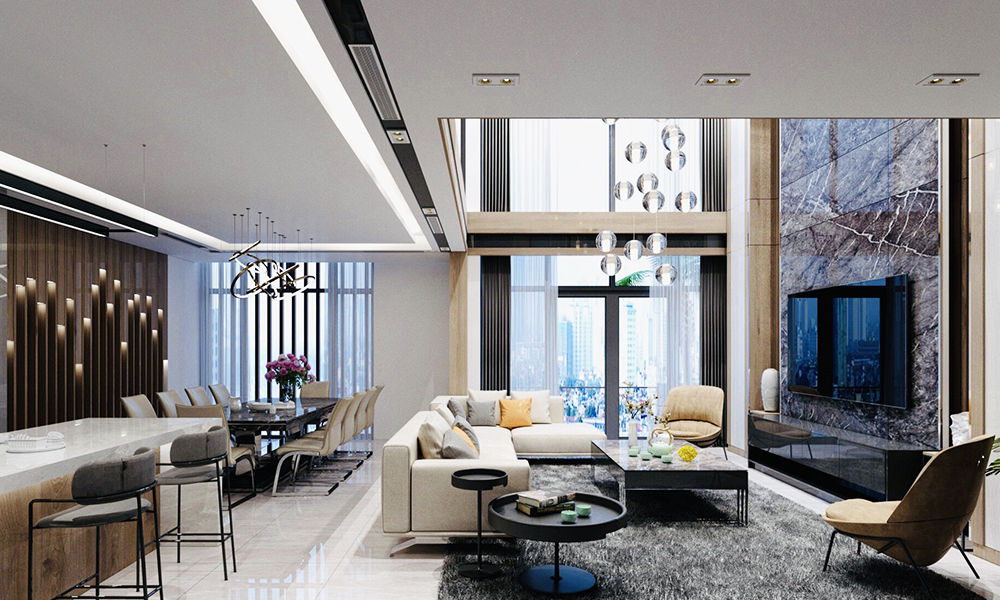 Phong cách phòng khách hiện đại