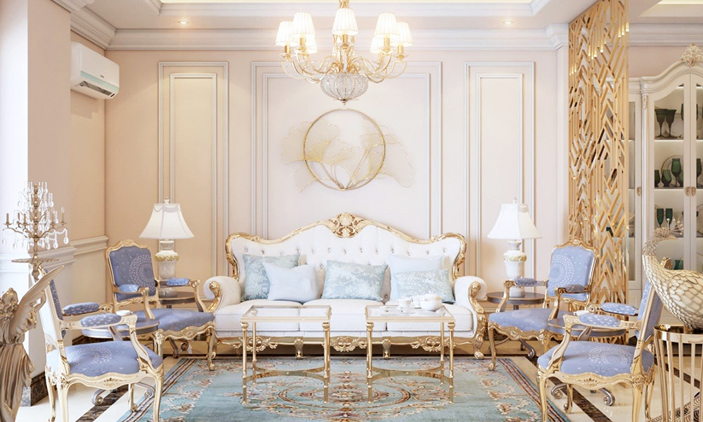 Phong cách phòng khách tân cổ điển