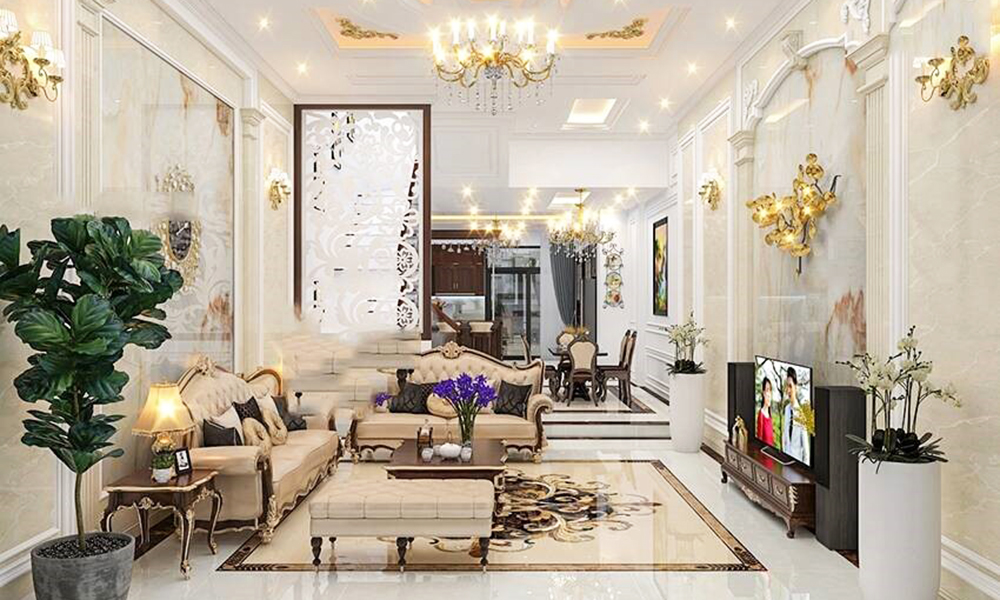 Phong cách phòng khách tân cổ điển