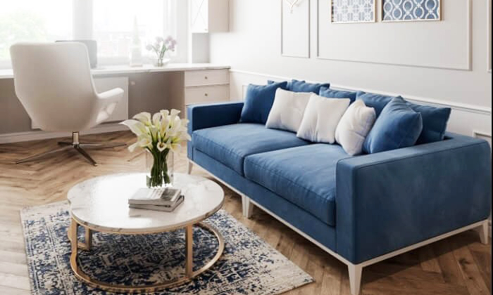 Phòng khách chung cư theo phong cách tân cổ điển