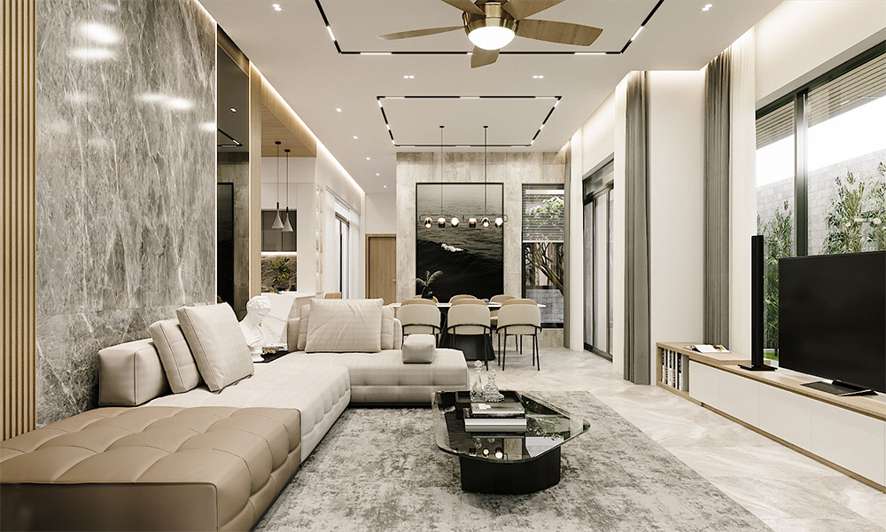 Phong cách phòng khách hiện đại