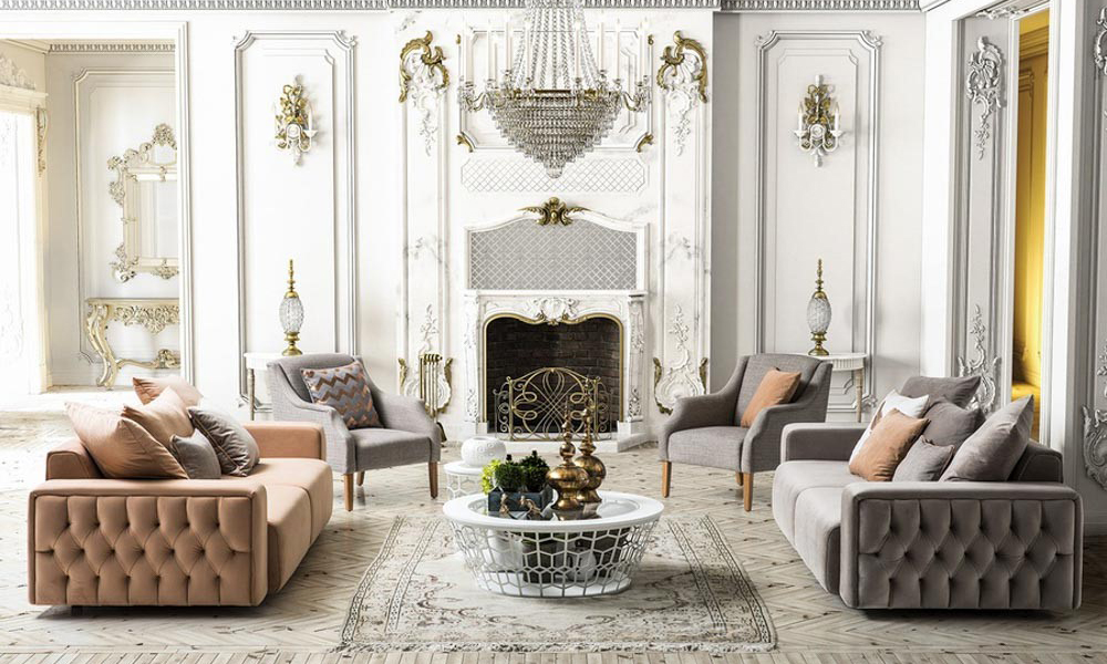 Mẫu thiết kế phòng khách tân cổ điển đẹp mắt sang trọng?