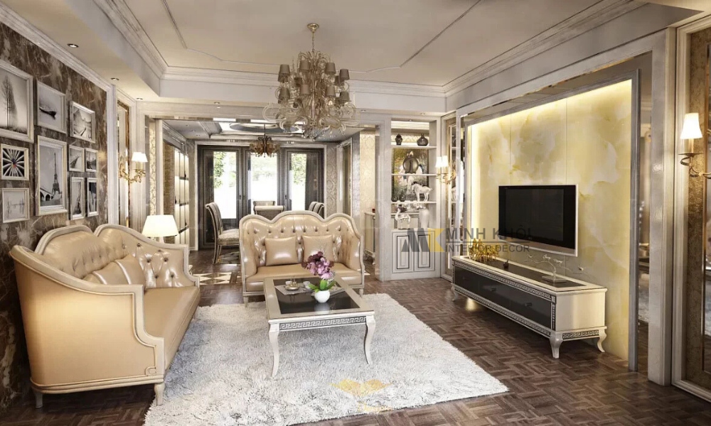 Phòng Khách Tân Cổ Điển Nhà Ống