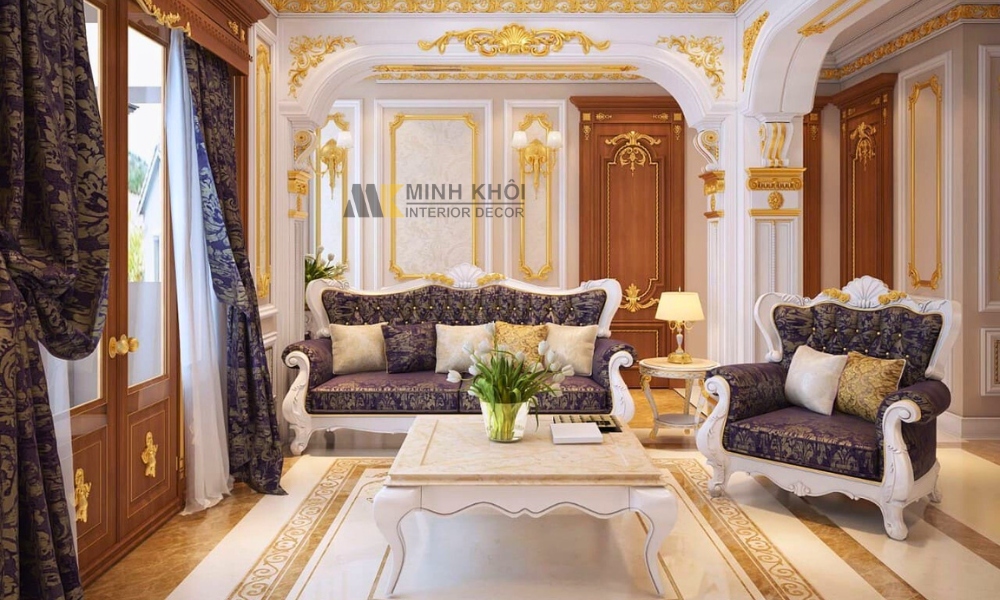 Phòng Khách Tân Cổ Điển Nhà Ống