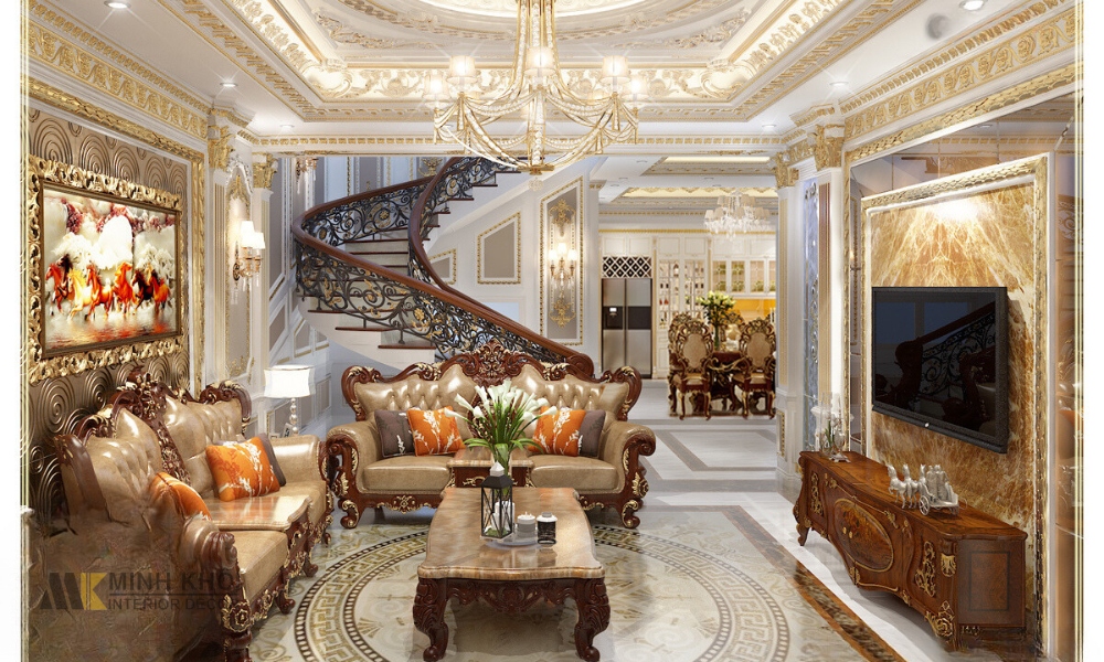 Phòng Khách Tân Cổ Điển Nhà Ống