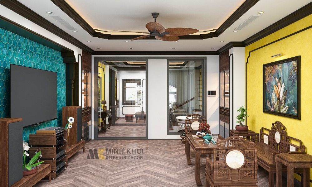 Phòng Khách Tân Cổ Điển Nhà Ống