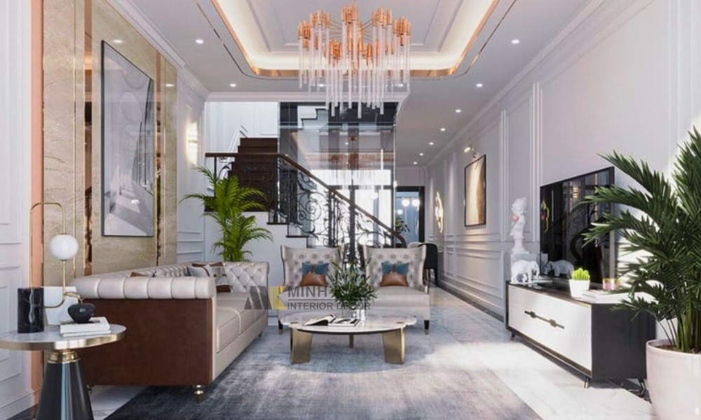 Phòng Khách Tân Cổ Điển Nhà Ống