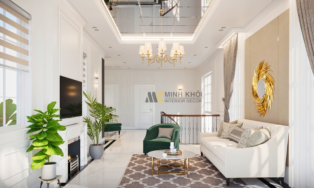 Phòng Khách Tân Cổ Điển Nhà Ống