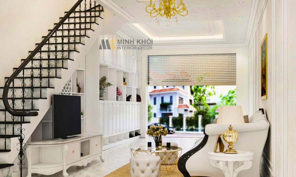 Phòng Khách Tân Cổ Điển Nhà Ống