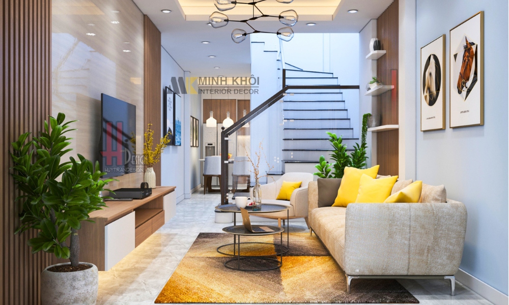 Phòng Khách Tân Cổ Điển Nhà Ống