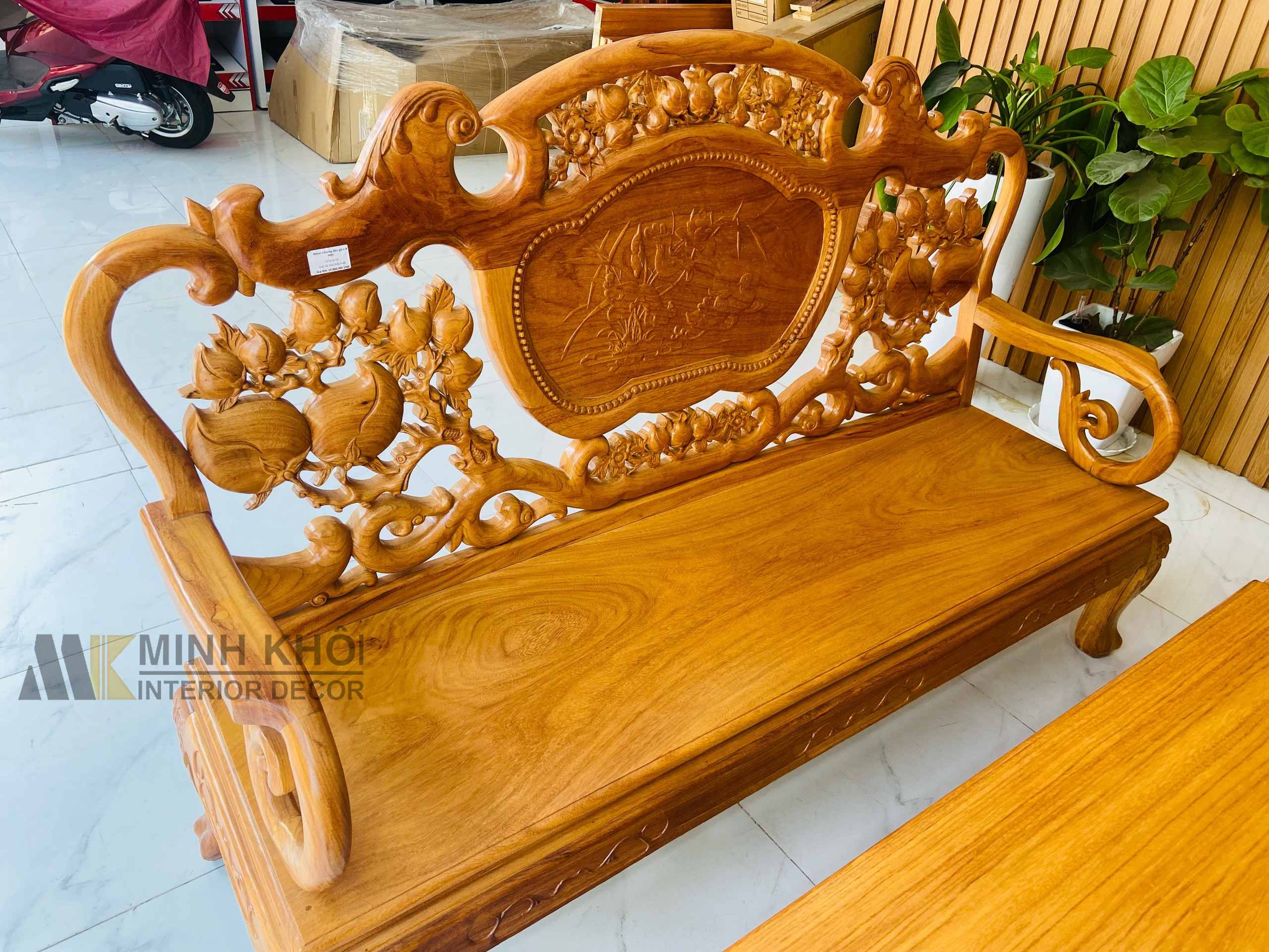 Salon gõ đỏ chuông đào 6 món - SL945