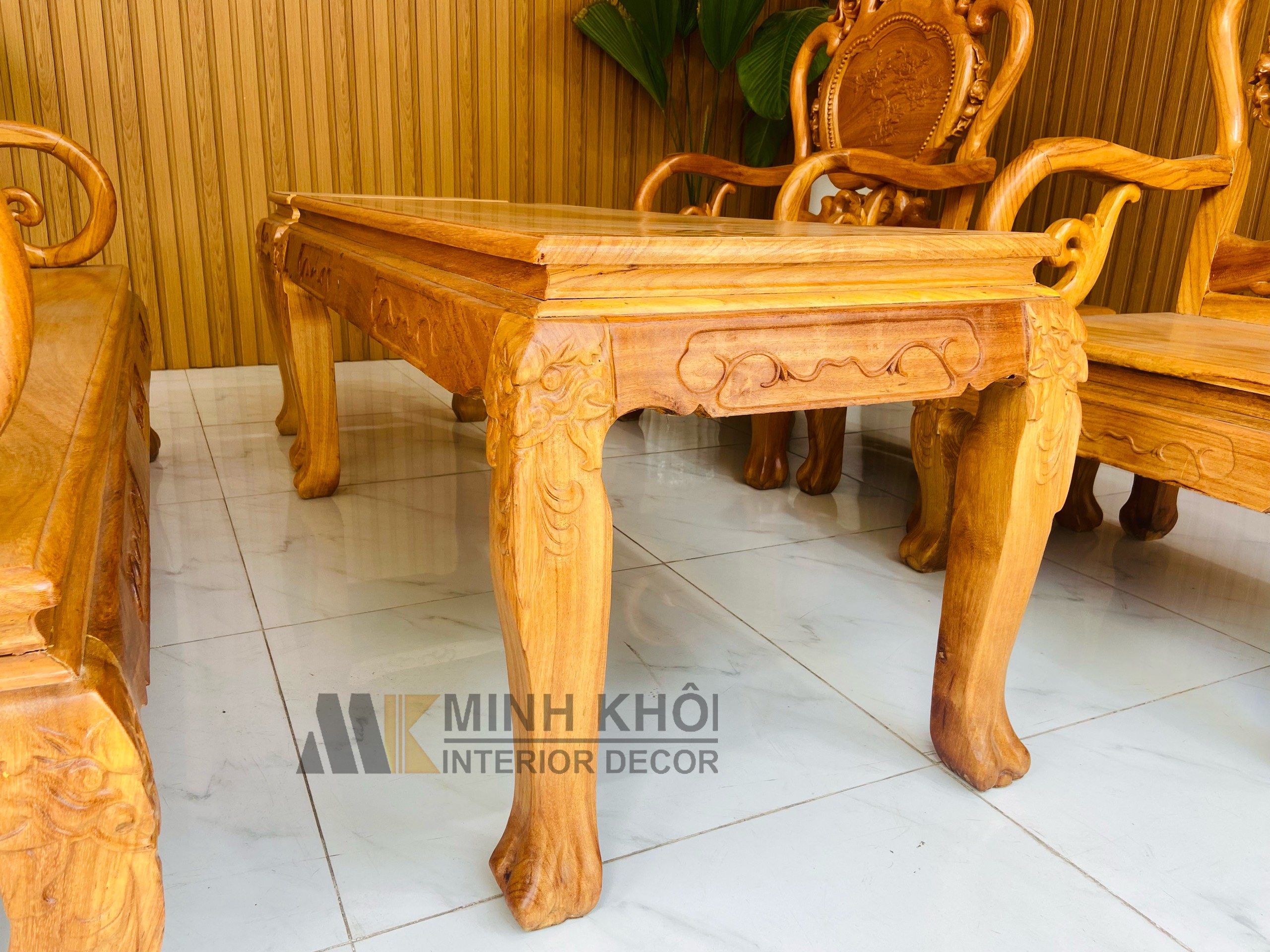 Salon gõ đỏ chuông đào 6 món - SL945