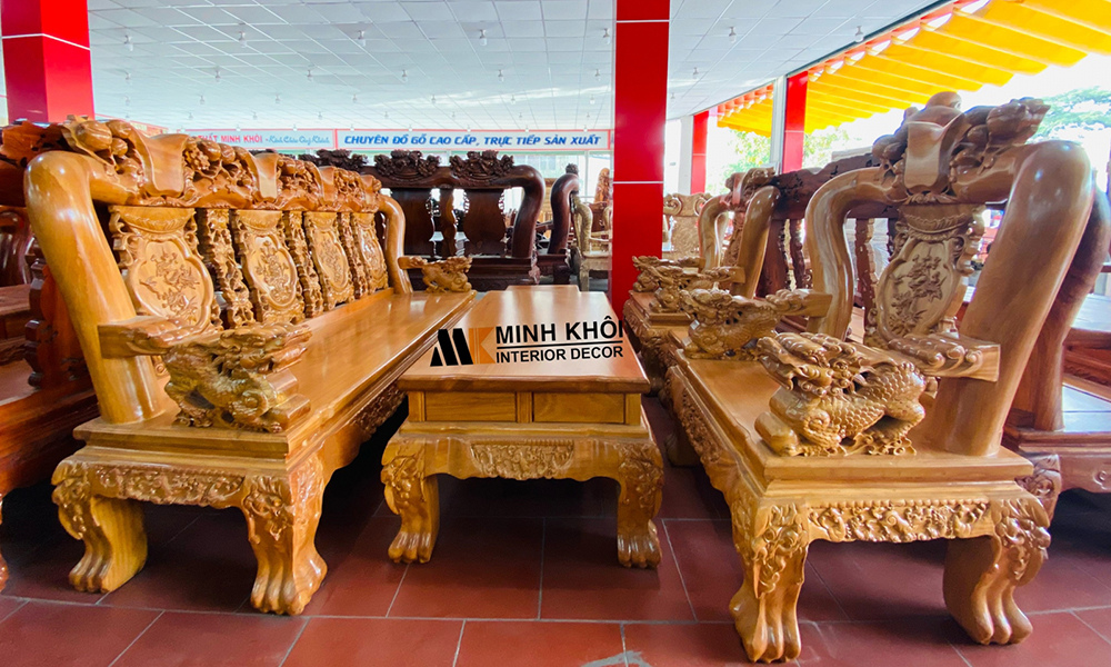 Salon gỗ gõ đỏ cao cấp