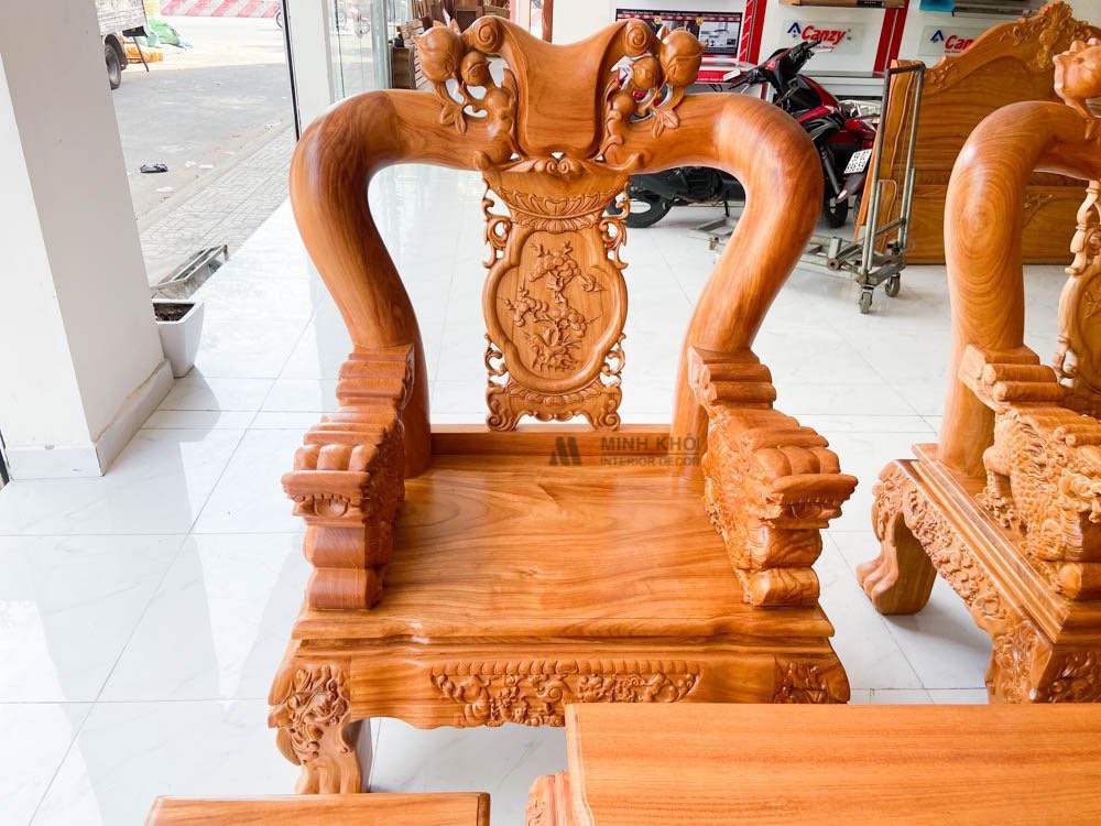 Salon gỗ gõ đỏ tay 14 cao cấp - SL3001