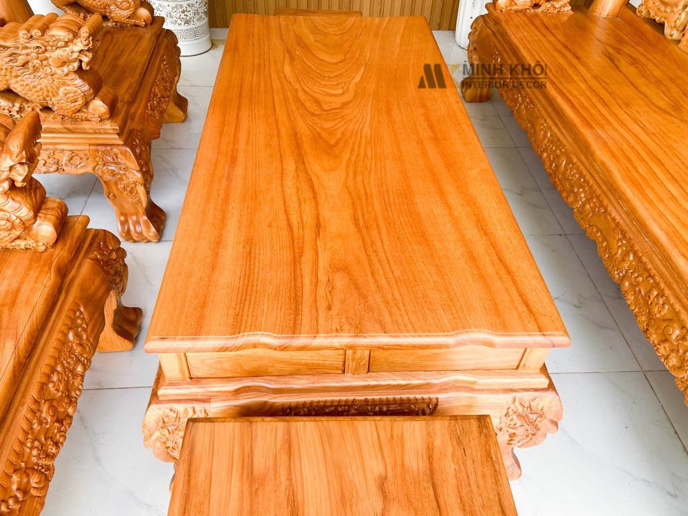 Salon gỗ gõ đỏ tay 14 cao cấp - SL3001