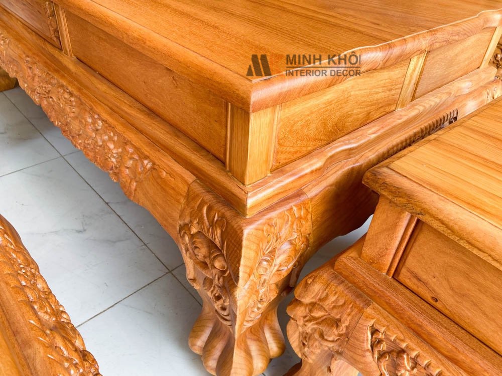 Salon gỗ gõ đỏ tay 14 cao cấp - SL3001