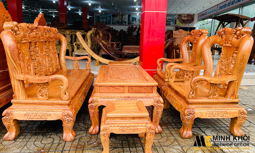 Bộ salon gỗ hương đá đẹp