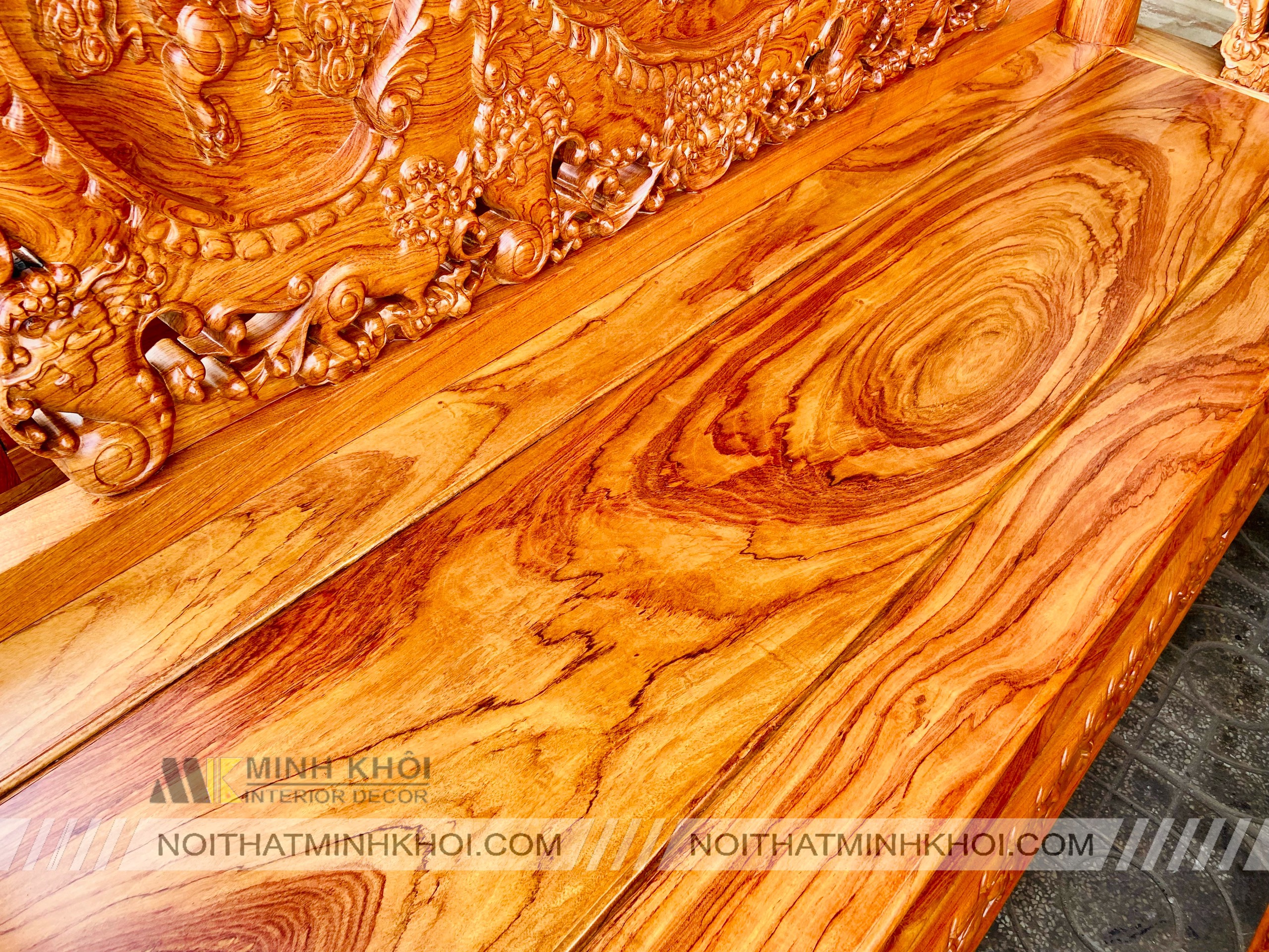 Salon Gỗ Hương Đá Nghê Phượng Tay 14 - SL956