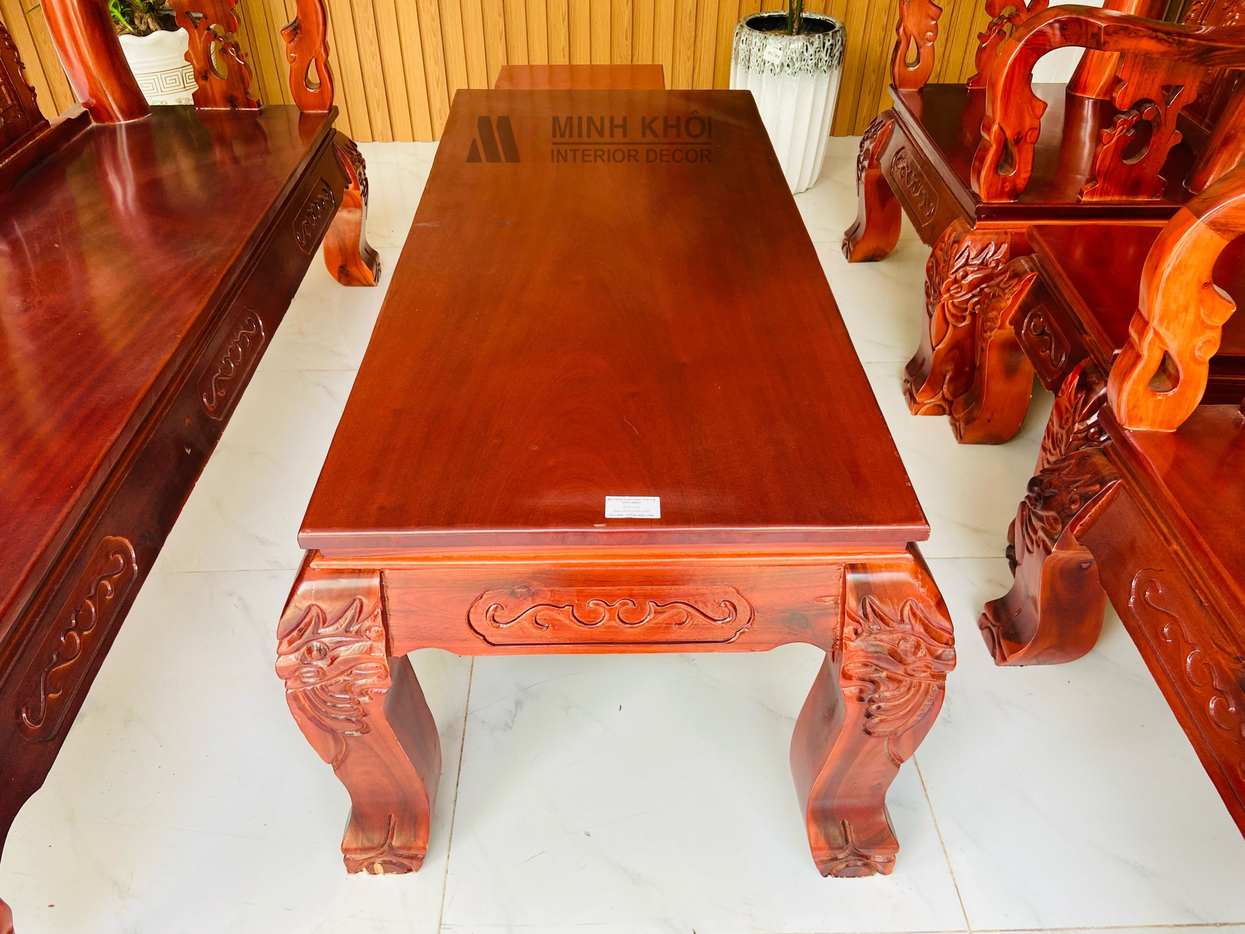 Salon Gỗ Triện Xoan Đào Tay 10 6 Món SL223