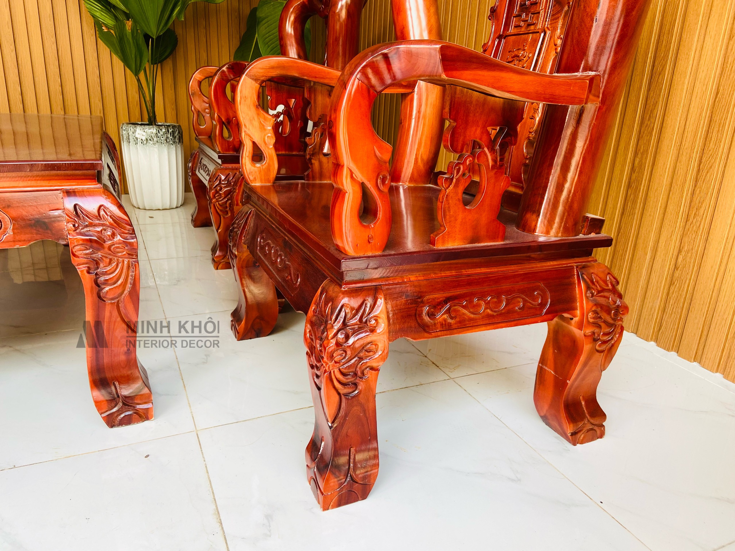 Salon Gỗ Triện Xoan Đào Tay 10 6 Món SL223