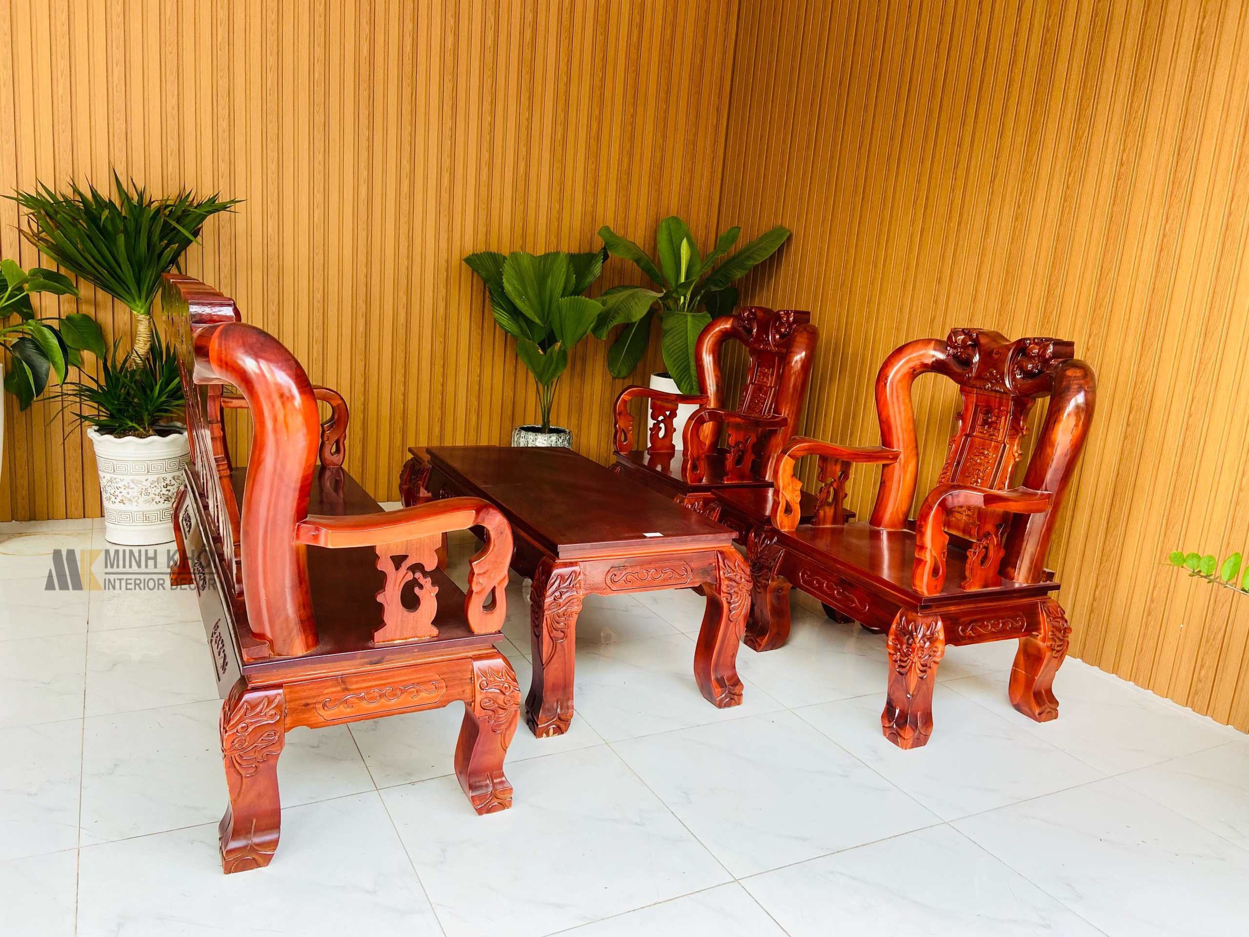 Salon Gỗ Triện Xoan Đào Tay 10 6 Món SL223