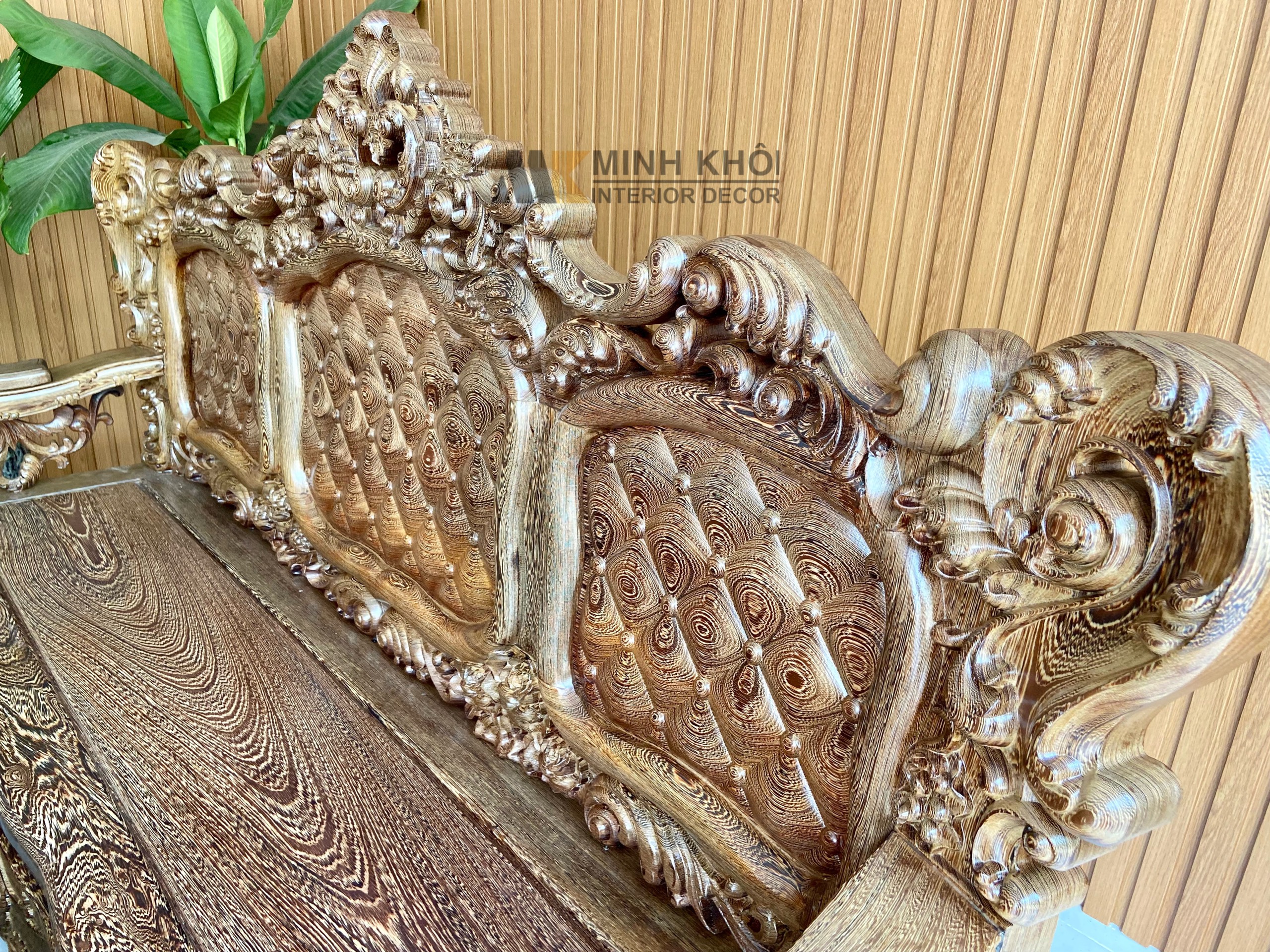 Salon hoàng gia gỗ Mun Công 6 món - SL3015