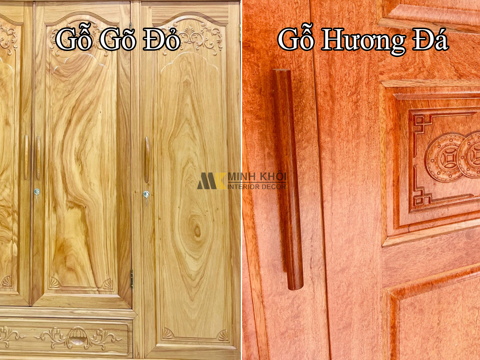 So sánh gỗ gõ đỏ và gỗ hương đá có ưu nhược điểm là gì?