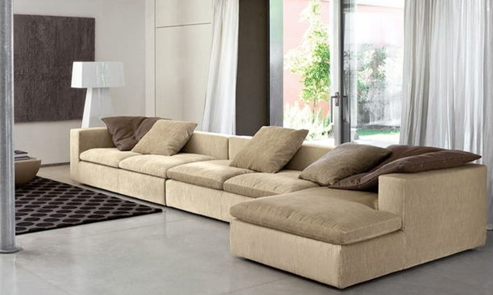 Sofa gỗ chữ L cho chung cư