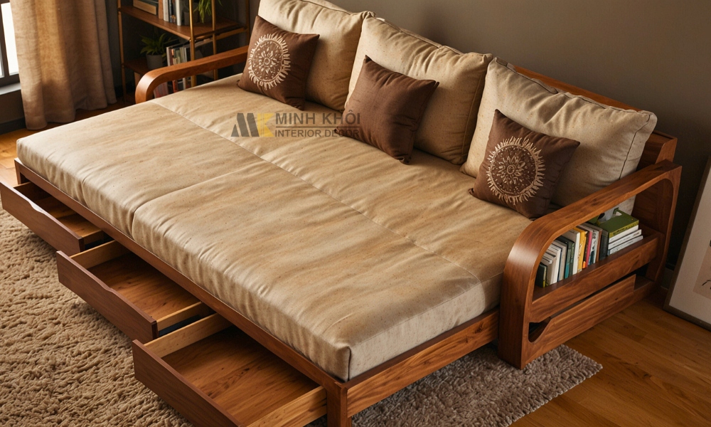 Sofa Giường Gỗ Thông Minh Đa Năng