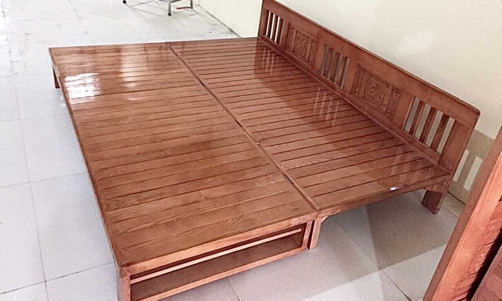 Sofa giường gỗ gấp tiện lợi hiện đại
