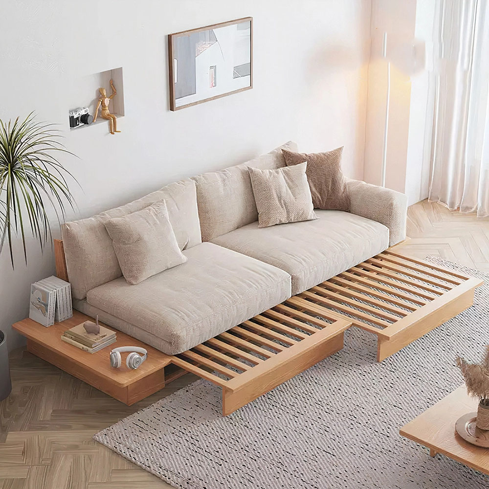 Sofa giường gỗ kéo thành giường ngủ