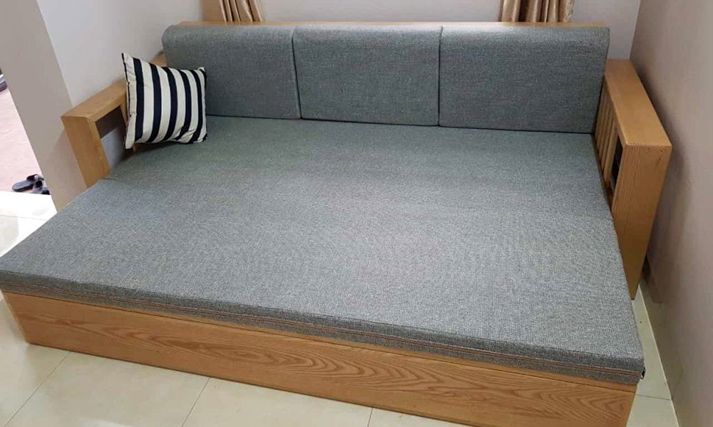 Sofa giường gỗ kích thước lớn