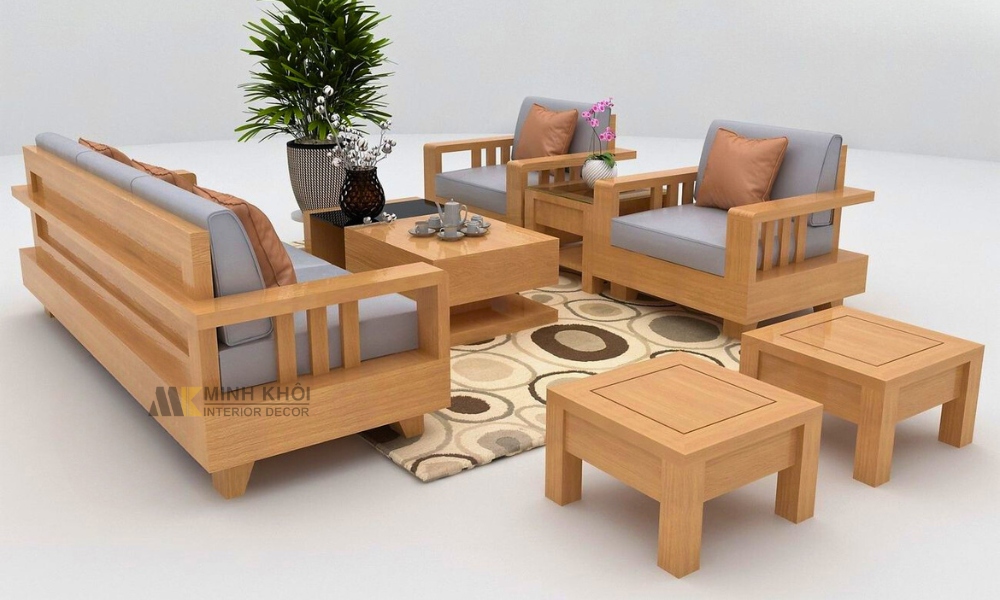 Sofa Gỗ Kiểu Nhật Đẹp