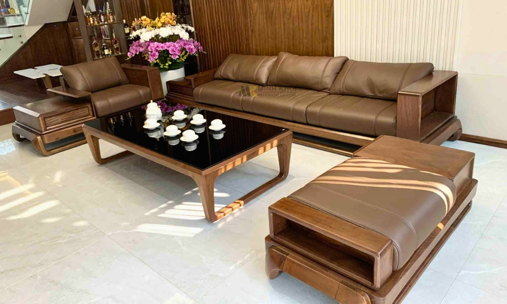 Sofa Gỗ Óc Chó Hiện Đại HOT