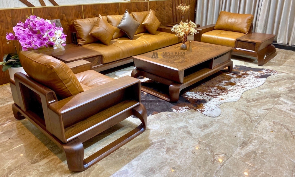 Sofa Gỗ Óc Chó Hiện Đại HOT