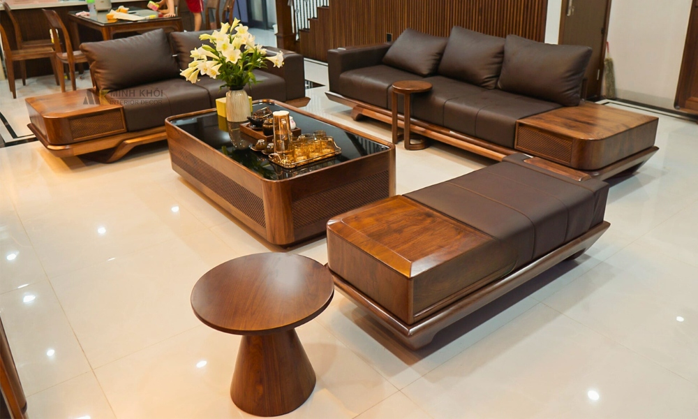 Sofa Gỗ Óc Chó Hiện Đại HOT