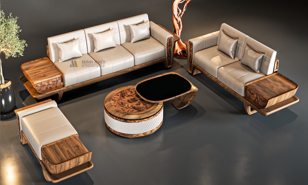 Sofa Gỗ Óc Chó Hiện Đại HOT