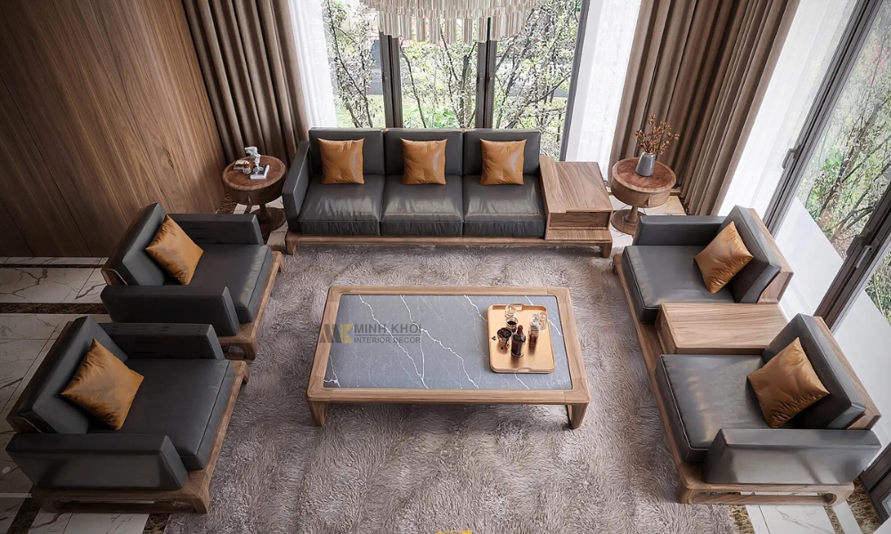 Sofa Gỗ Óc Chó Hiện Đại HOT