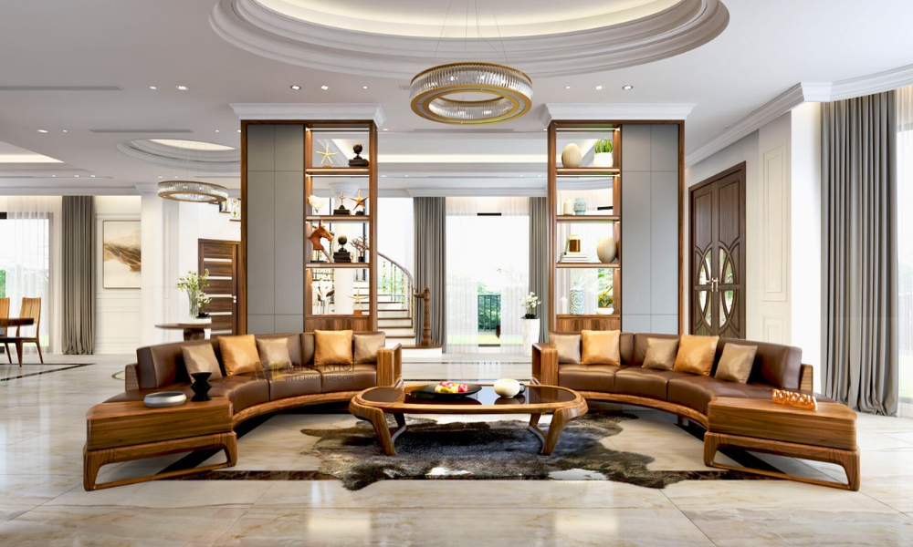 Sofa Gỗ Óc Chó Hiện Đại
