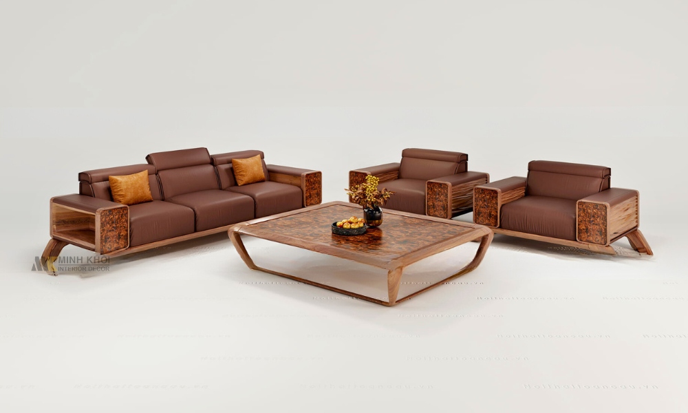 Sofa Gỗ Óc Chó Hiện Đại