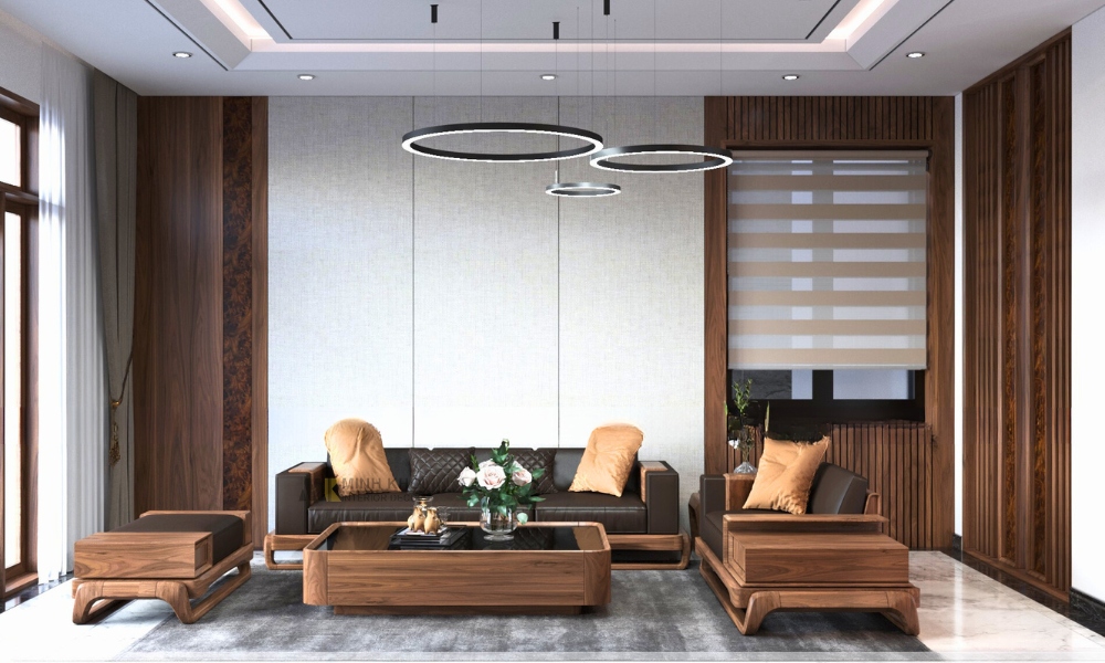 Sofa Gỗ Óc Chó Hiện Đại
