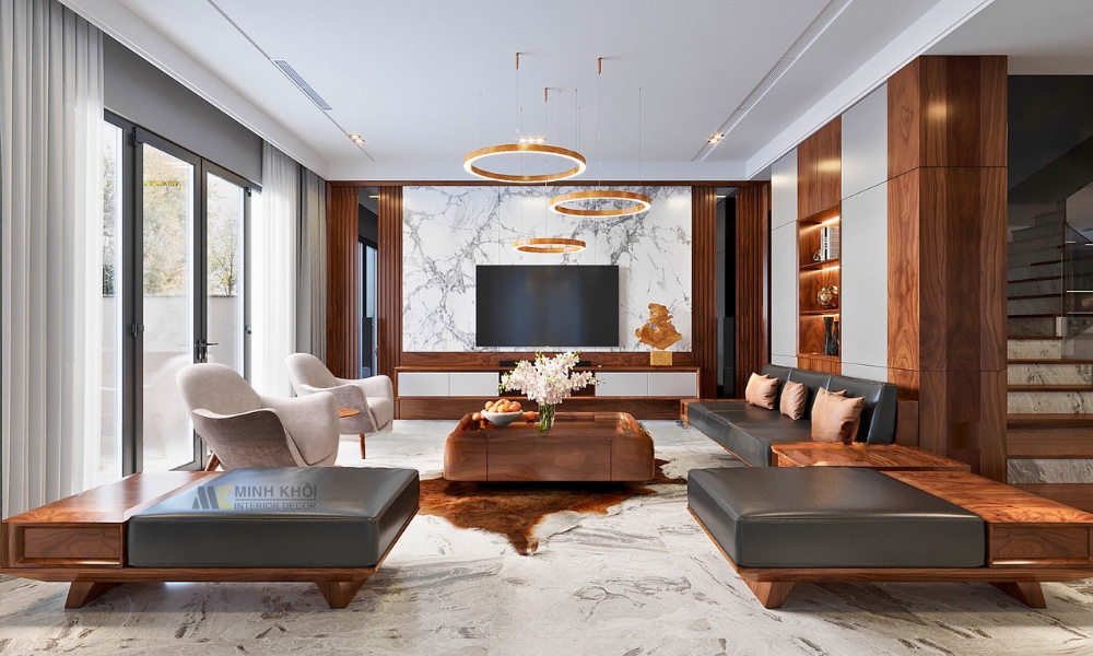 Sofa Gỗ Óc Chó Hiện Đại