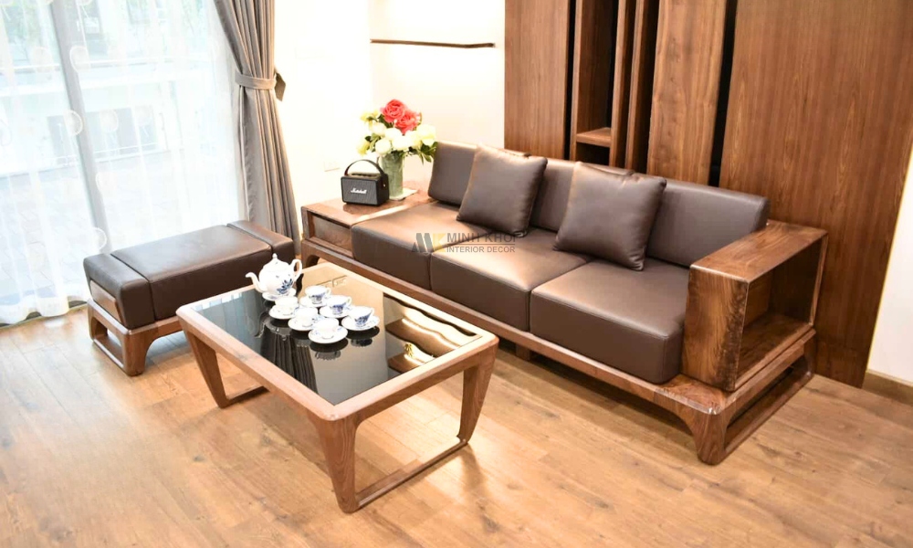 Sofa Gỗ Óc Chó Hiện Đại