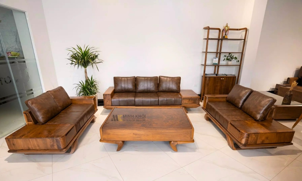 Sofa Gỗ Óc Chó Hiện Đại