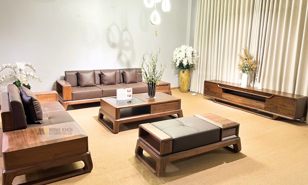 Sofa Gỗ Óc Chó Hiện Đại HOT