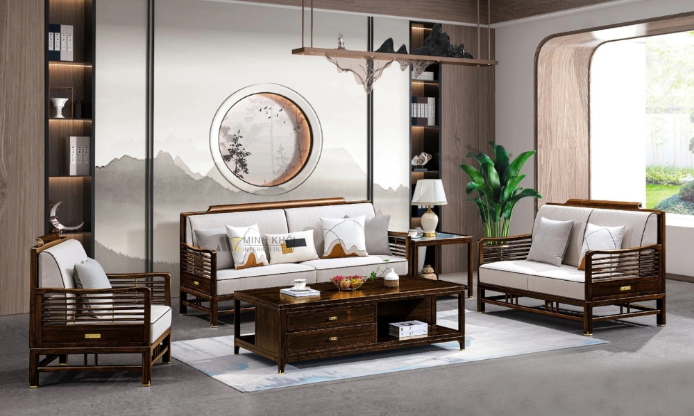 Sofa Gỗ Óc Chó Hiện Đại